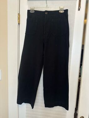 Maeve Colette Ponte Black Wide-Leg Pants